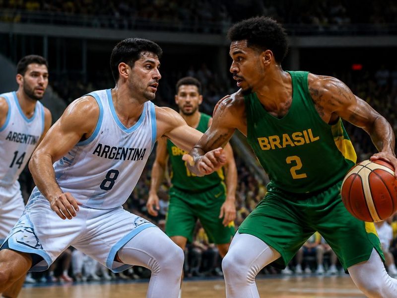 Brasil e Argentina se enfrentam em busca de vaga no Pré-Olímpico de basquete